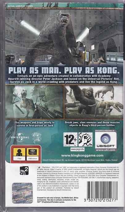 Peter Jacksons King Kong the Official Game of the Movie - PSP (B Grade) (Genbrug)